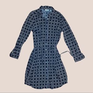 Liz Claiborne New York Blue Clover Shirt Dress